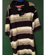 Boy&#39;s Wrangler Black/Gray Striped Collared Top XXL (18) *Pre Owned ddd1 - £7.86 GBP
