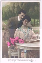 Postcard Couple Look At Album &amp; Count Kisses - £3.15 GBP