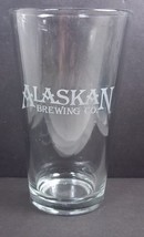 Pint Beer Glass Alaskan Brewing Co white on clear - £7.46 GBP