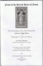 Feast Of The Sacred Heart Of Jesus Solemn High Mass St Paul&#39;s Basilica T... - $3.60
