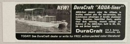 1967 Print Ad DuraCraft AQUA-Liner Pontoon Boats Monticello,AK - £7.26 GBP