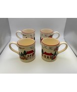 Set of 4 Mason&#39;s CHRISTMAS VILLAGE Mugs Made in England - $2,946.29 MXN