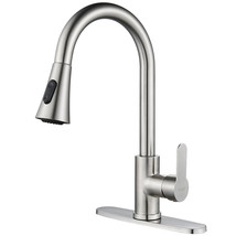 Kitchen Faucet with Pull Down Sprayer Modern Stainless Steel - £110.06 GBP