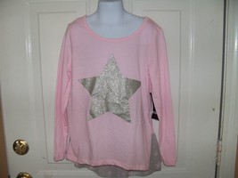 Jordache Pink City Chiffon Back L/S Top Size L (10/12) Girl&#39;s NEW HTF - £12.25 GBP