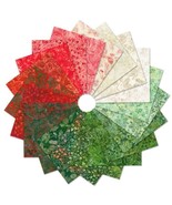 5&quot; Charm Pack - Batiks Joyful Holidays Complete Collection Cotton Fabric... - £12.74 GBP