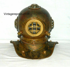 Antique Diving Helmet Boston Old style  US Navy Mark V Scuba 6&quot; Model Replica - £56.78 GBP