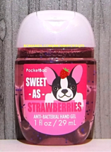 Sweet as Strawberry Boston Terrier Pocketbac Sanitizing Hand Gel Bath Body Works - £4.39 GBP