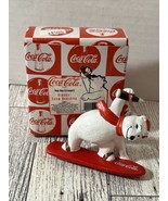 Enesco 1995 Coca Cola Polar Bear Figurine Tree Ornament “Always Snow Boa... - £7.43 GBP