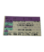 NHL Ticket Stub Florida Panthers vs. Boston Bruins Apr 22, 1996 Playoffs - $451.41 MXN