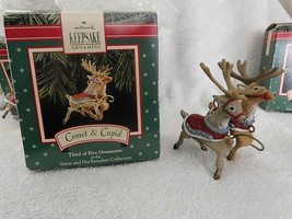 HALLMARK KEEPSAKE Santa &amp; His Reindeer Collection Comet &amp; Cupid Third of... - $14.95