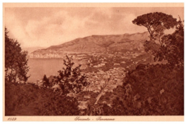 Panorama Of Sorrento Italy Black And White Postcard - £6.62 GBP