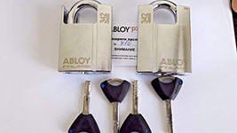 2 X Abloy PL 342 T/25 PROTEC 2 Keyed Alike /Hardened Steel Padlock With ... - $450.00