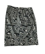 Ann Taylor A Line Skirt Size 6 Lined Geometric Black White Gray Side Zip - $23.77 CAD