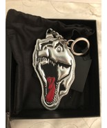  Saint Laurent YSL Unisex Silver Dinosaur Key Chain Nappa Silk Key Charm... - £199.79 GBP