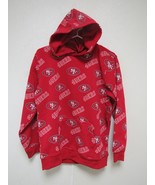 NFL San Francisco 49ers Red Hooded Pullover Sweatshirt Silk Screened XL(... - £25.18 GBP