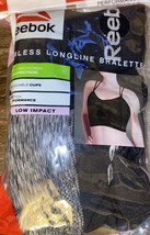 Reebok ~ Womens 2-Pack Seamless Longline Bralettes Bra Sports Stretch Nylon ~ XL - £17.29 GBP