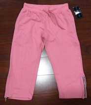 Lovemood Pink Women 3 Quarter Sweat Pants Jogger w/Zipper Size M Medium New Nwt - £7.95 GBP