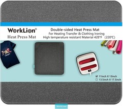 WORKLION Heat Press Mat 11&quot;x13&quot; Double Sided Fireproof Materials Protect... - $384.48 MXN