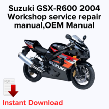 Suzuki GSX-R600 2004 Workshop service repair manual,OEM Manual,Factory r... - $27.36 CAD