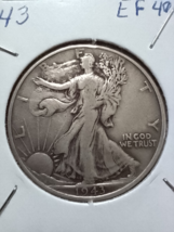 1943-P Walking Liberty Half Dollar - XF - Extremely Fine - 90% Silver - £18.01 GBP