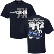 Jimmie Johnson #48-Chevy- 7 Times Champion on blue large tee shirt - £16.40 GBP