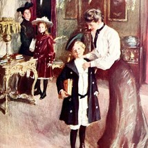 Off To School Child In Uniform 1908 Smedley Victorian Education Art Print DWBB1 - £54.92 GBP
