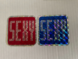 Vending Machine Prism Decal Sticker Sexy Blue &amp; Red Vintage 1980&#39;s  - £5.24 GBP