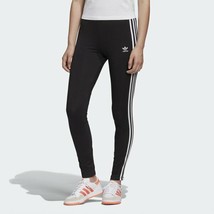 adidas Women&#39;s Adicolor 3 Stripe Tights FM3287 Black Size Small - $30.64