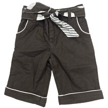 The Children's Place Baby Brown Stretch Bermuda Shorts Capris Tie Belt 1... - $11.88