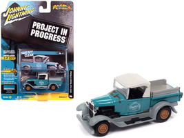 1929 Ford Model A Pickup Truck Squeaky Clean Aqua Blue &amp; Primer Gray Pro... - £15.26 GBP