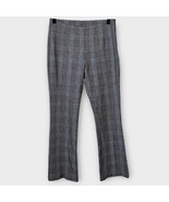 FREE PEOPLE plaid ponte knit crop bootcut pants size 0 preppy academia o... - $46.36 CAD