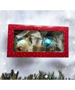 DILLARDS TRIMMINGS set of 2 Christmas Balls Ornaments Hand Painted Bulb ... - €25,86 EUR