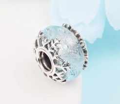 2023 New S925 Winter Snowflake Murano Charm for Pandora Bracelet and Nec... - $11.99