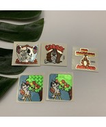 BJ Vintage 80s Metallic Stickers Lot Unidog Fall Bat Dog Small Hanging A... - $24.35 CAD