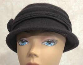 Womens 100% Wool Bowed Bucket Fashion Cap Hat - £9.21 GBP