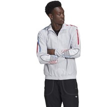 adidas Men Originals Tricolor Track Top Dash Grey GN3583 - $50.02