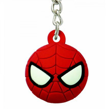 Spider-Man Mask 3D Foam Ball Keychain Green - £9.47 GBP