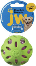 JW Pet Crackle Heads Rubber Ball Dog Toy - Medium - £7.06 GBP+