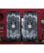 Reaper Skull Curtains, Goth Home Decor, Window Drapes, Sheer and Blackou... - £130.70 GBP