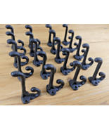 20 Cast Iron BLACK School Style Coat Hooks Hat Hook Hall Tree Restoratio... - €30,17 EUR