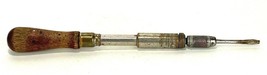 Yankee No. 30 Ratchet Screwdriver - Wood Handle - USA - Antique - $32.71