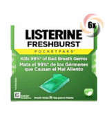 6x Packs Listerine Fresh Burst Flavor Pocketpaks Breath Strips | 24 Per ... - €19,44 EUR