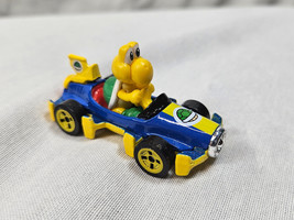 Mario Kart Hot Wheel Koopa Troopa Mach 8 Nintendo GBG27 2018 Blue Yellow Diecast - $12.95