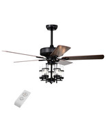 50 Inch Noiseless Ceiling Fan Light with Explosion-proof Glass Lampshade... - $253.99