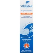 Sterimar Congestion Relief 100% Natural Sea Water Nasal Spray 50ml x 1 - £5.86 GBP