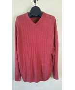 New! Men&#39;s XL Alan Flusser BRICK RED V-Neck pullover sweater - €17,25 EUR
