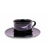 Mikasa Galleria Opus Black FK701 Calla Lily Cup and Saucer Set - $24.46 CAD