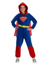 Rubie&#39;s DC Super Heroes Girl&#39;s Superman One-Piece Costume Jumpsuit, Medium - £92.12 GBP