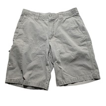 Columbia Men Cargo Shorts Waist 32 Olive Green Wash Outdoor Camping Casual Work - £18.38 GBP
