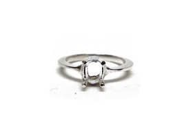 925 Silver 4x6 mm Oval Dainty Ring Blanks 4x6 mm Oval Tiny Ring Mountings - £20.43 GBP